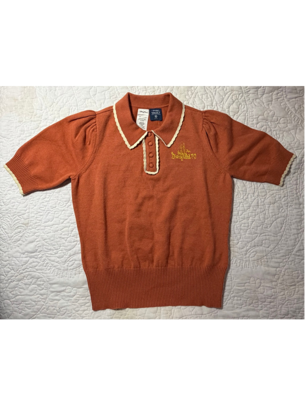 Disneyland 70th Anniversary Her Universe Knit Polo Sweater Size S NWT